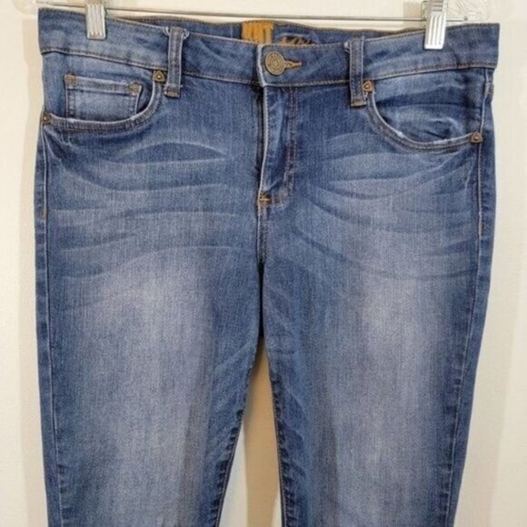 KUT FROM THE KLOTH Womens Denim Blue Jeans Skinny Frayed Hem Sz 10 KP701… - Picture 2 of 14